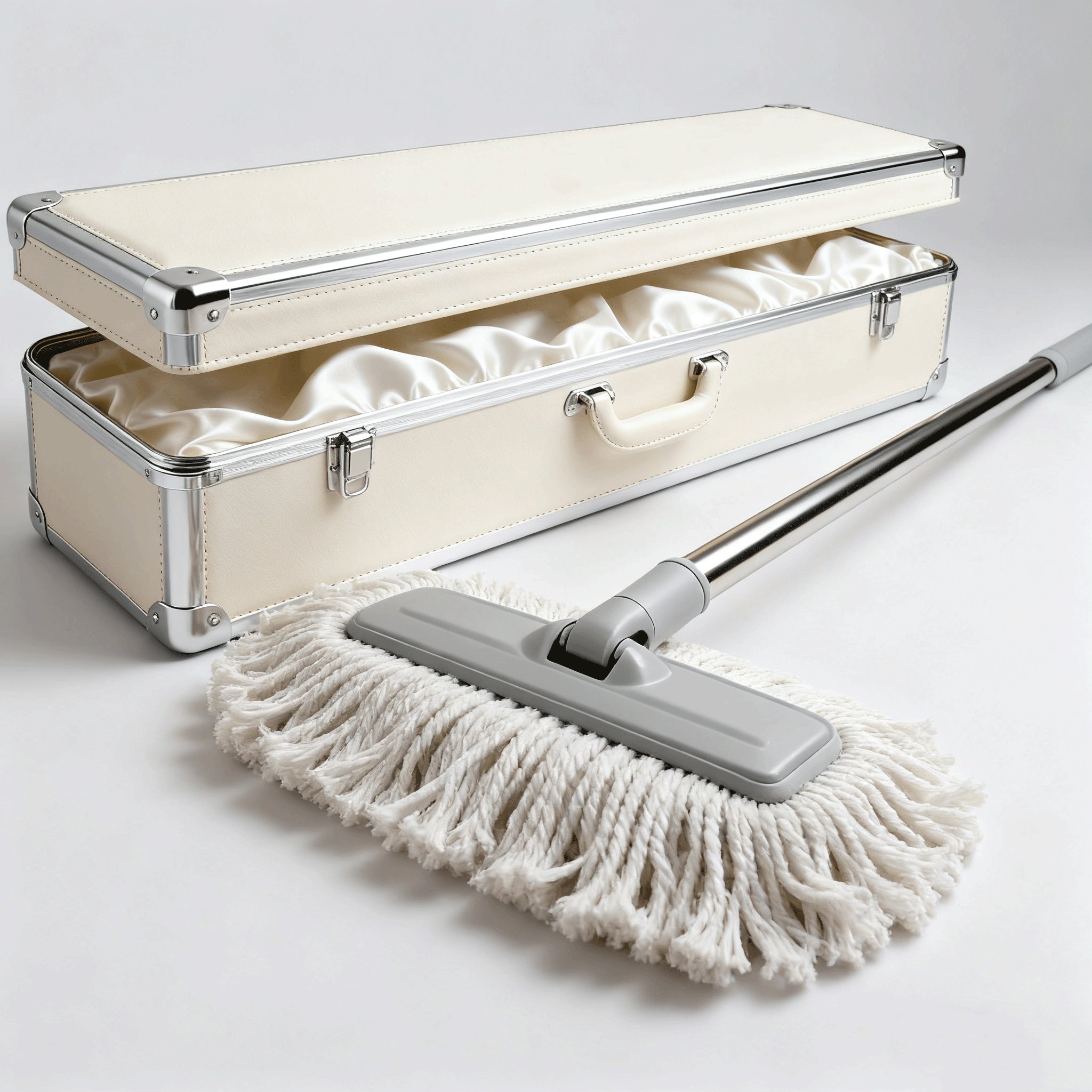Elegantní krémový mop na čištění 