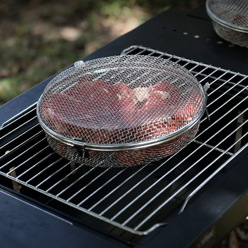 New Multi-purpose 304 Stainless Steel Barbecue Basket, Grill Rack, Air Fryer, Popcorn Oven Basket