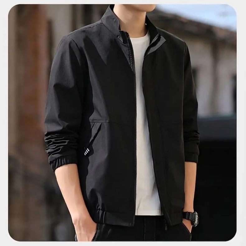 簡約立領拉鍊外套