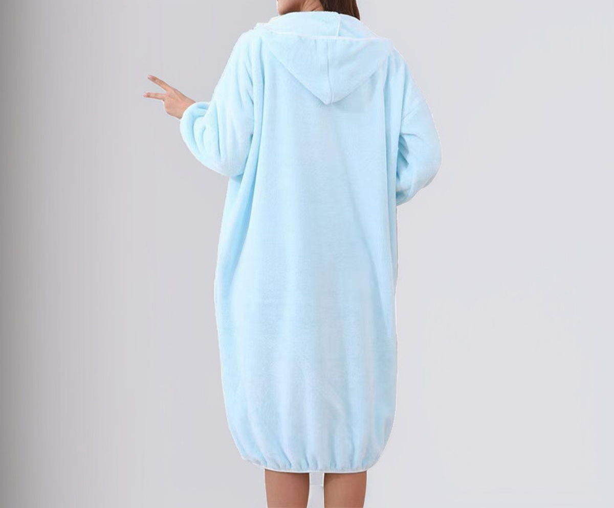 舒適長袖浴袍適合冷天使用