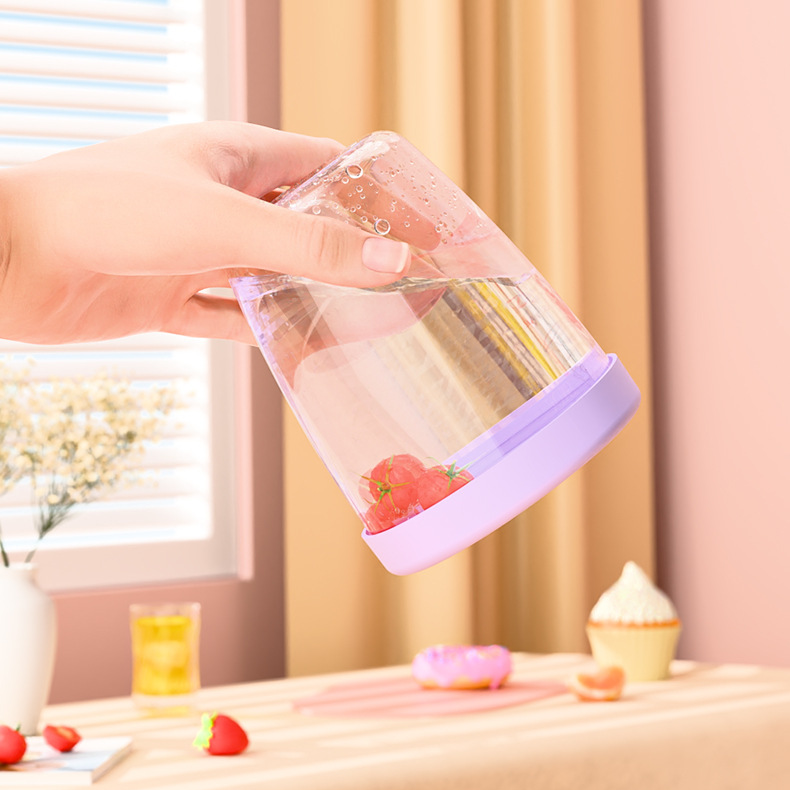 風水果杯早餐沙拉杯外帶野餐帶叉子雙層瀝水杯多用途便攜盒子