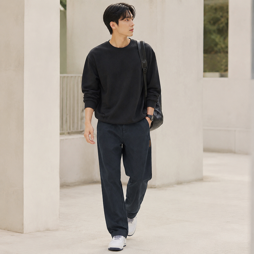 신상 남성 루즈핏 스트레이트 데님 팬츠