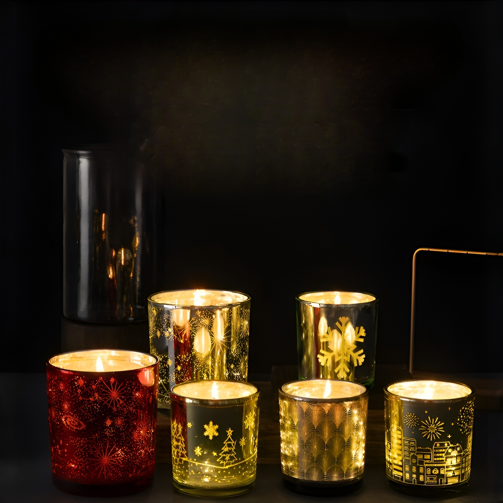 LED燈光感香氛蠟燭