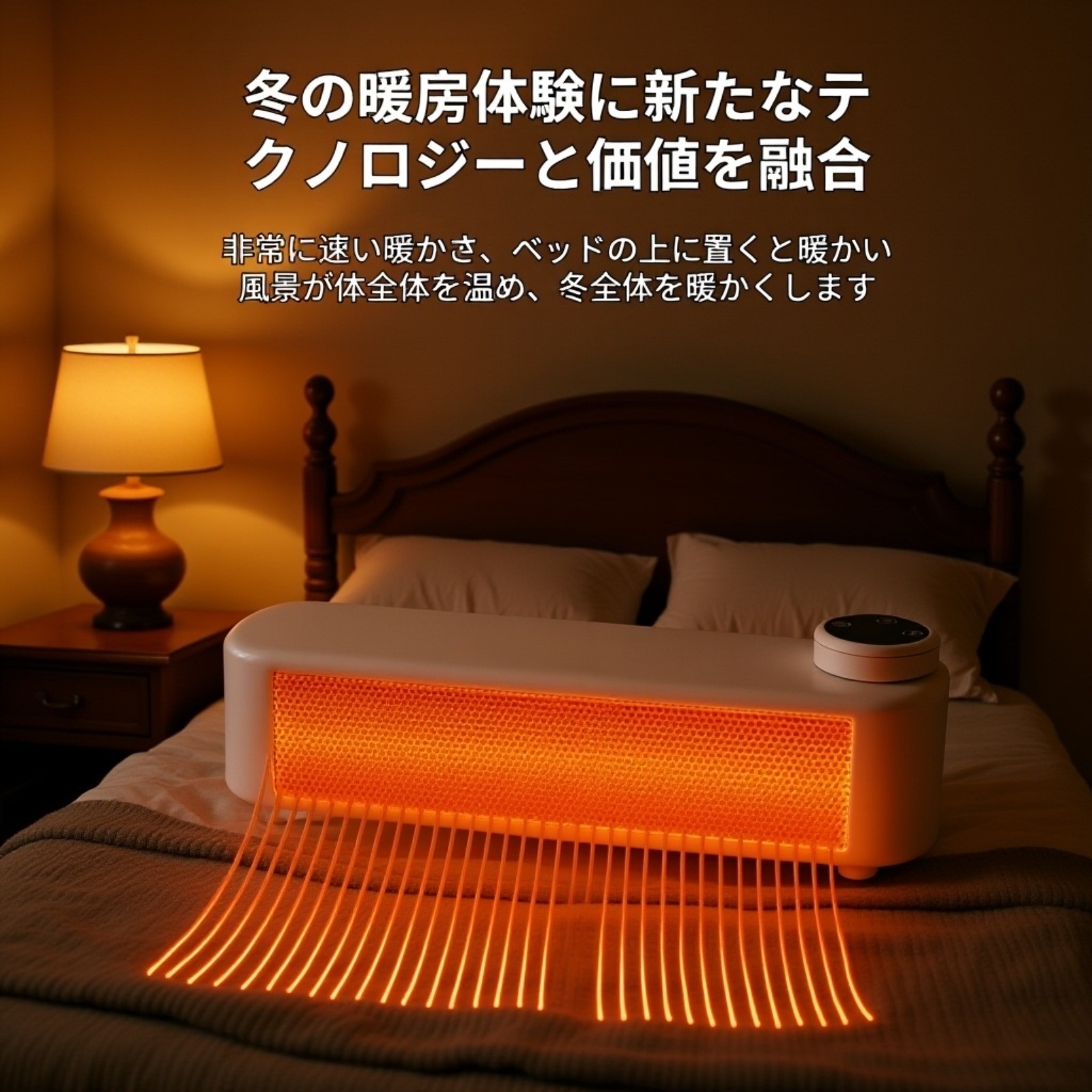 静音機能付きデスクトップヒーター