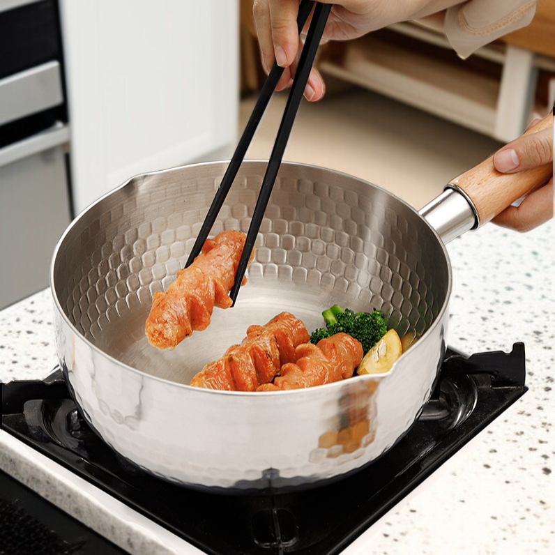 栄養補給ポット未コーティング小さなミルクポット和風雪パン赤ちゃん特別な栄養補給ポットステンレス鋼の赤ちゃん家庭用インスタントラーメンスープポット