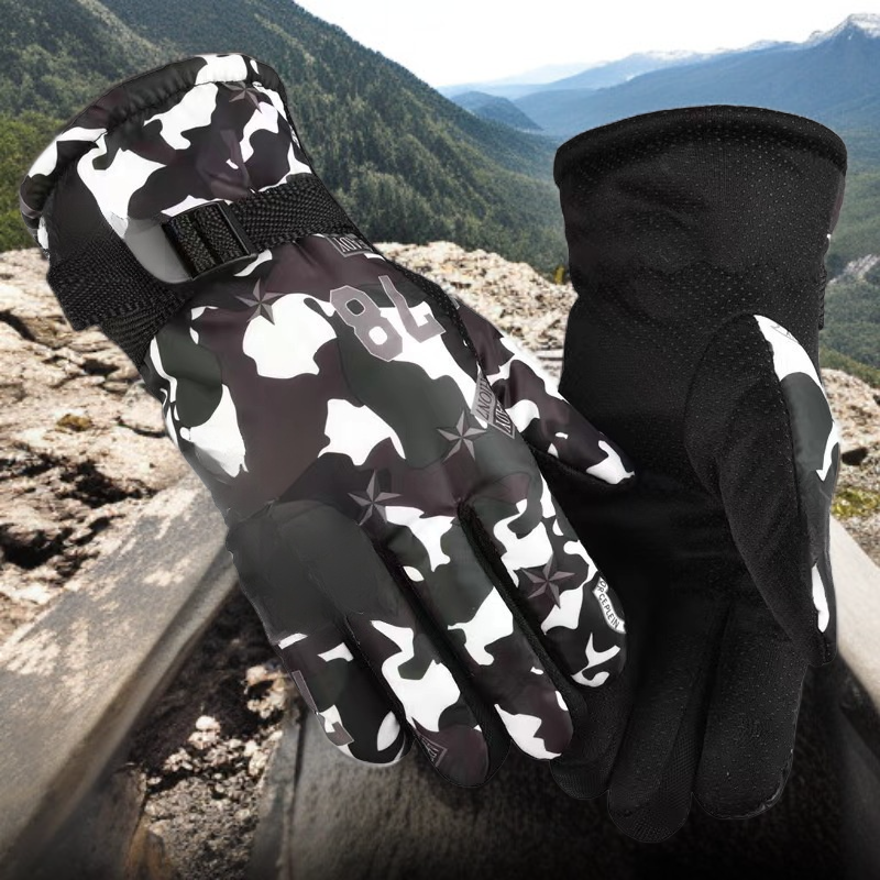 قفازات رجالية خارجية مقاومة للرياح للدراجات والتزحلق والتزلج