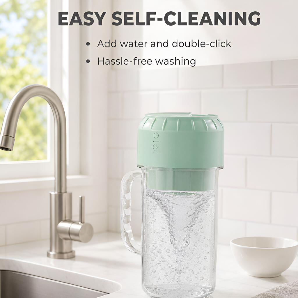Outdoor Multifunctional Mini Mixer Long-Lasting Battery Handheld Portable Easy to Clean