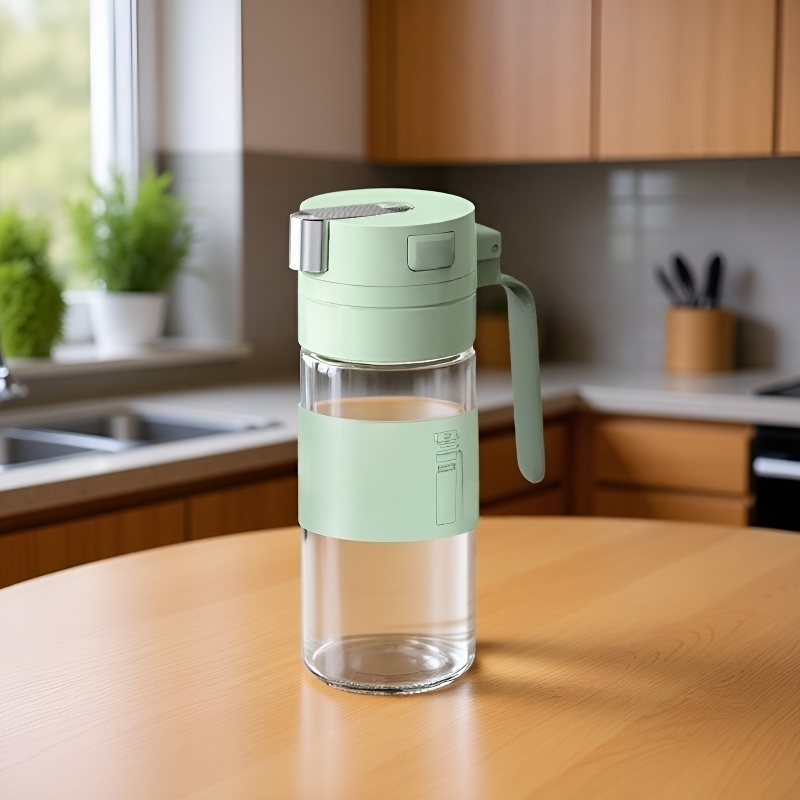 Botella de aceite de vidrio a prueba de fugas por gravedad