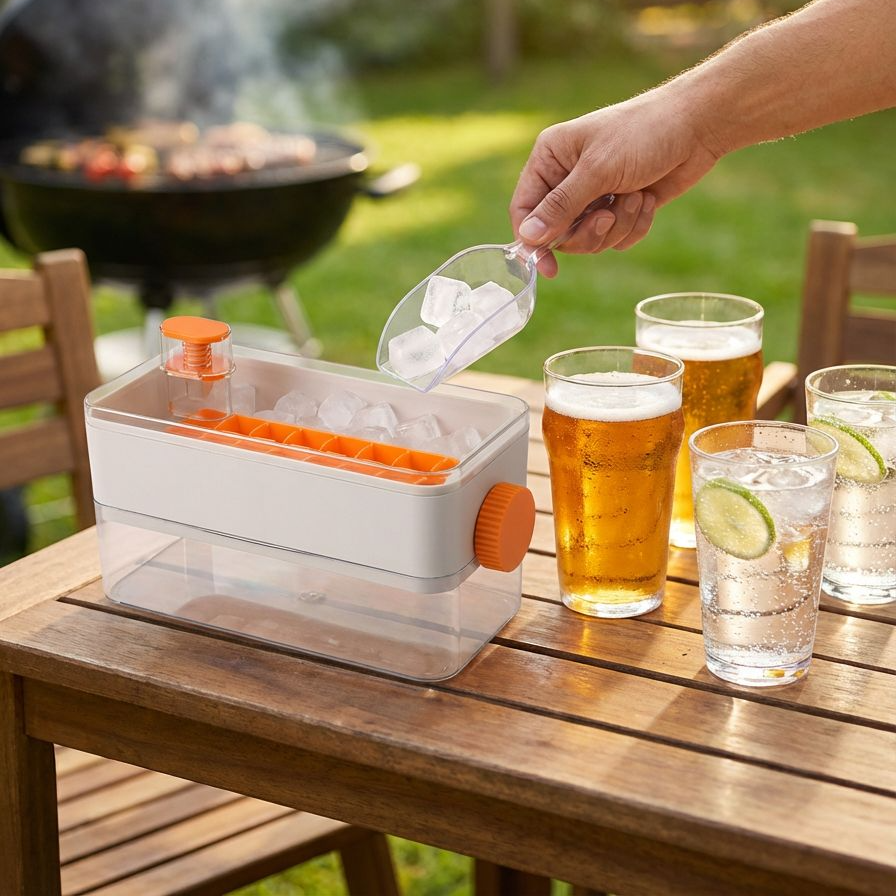 冷凍庫内で臭い移りを防ぐ蓋付き製氷皿