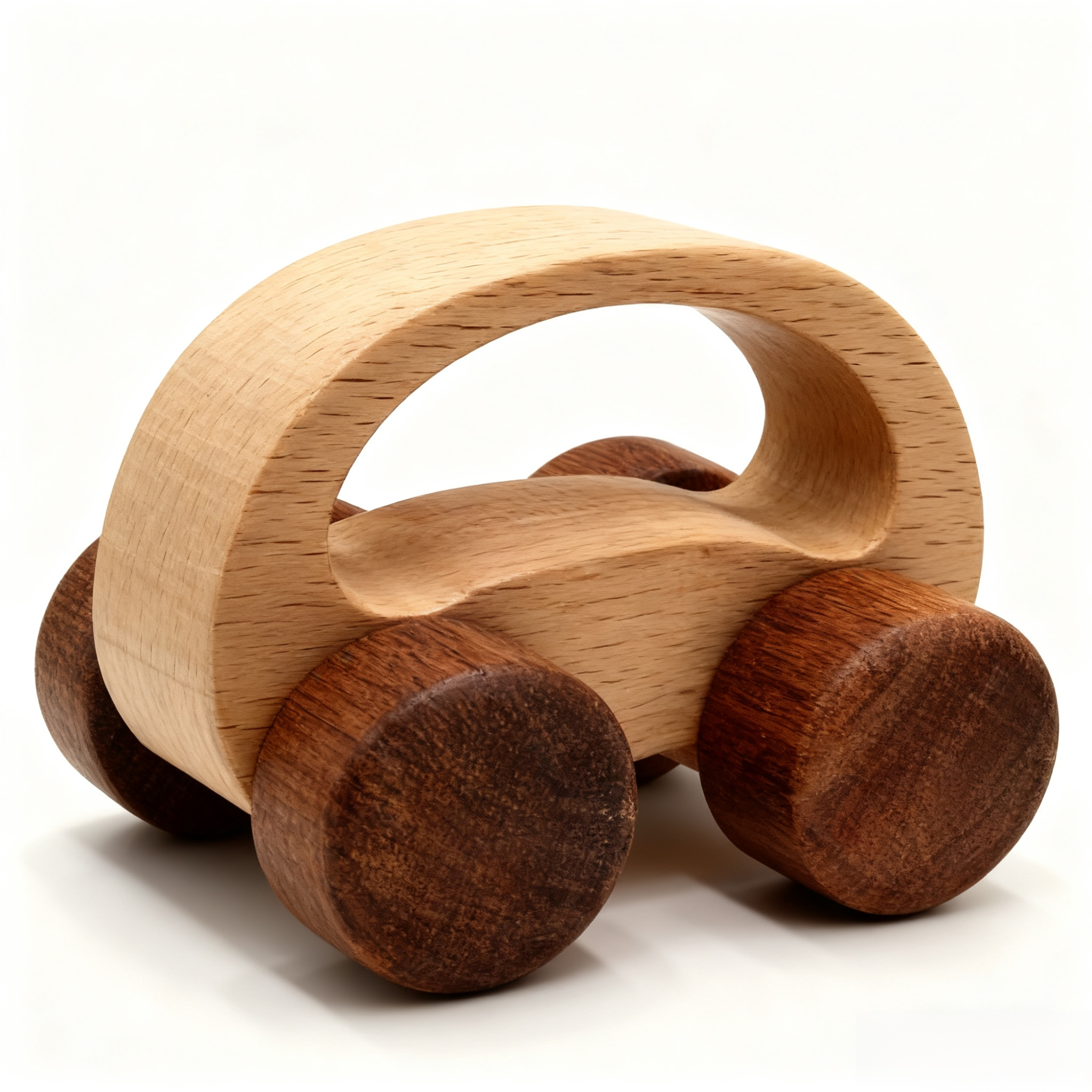 나무로 만든 유아용 장난감 자동차 잡기