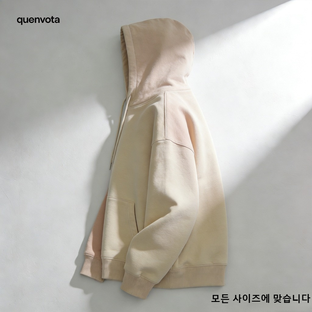 남녀공용 후드티 착용샷