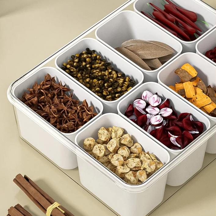 Gemüse-Aufbewahrungsbox mit Fächern für die Küche