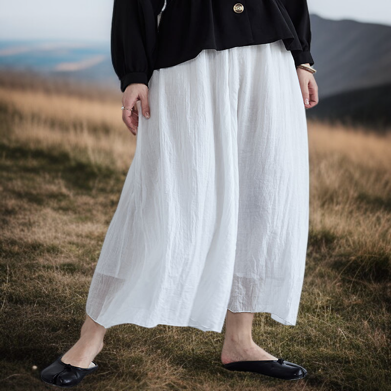 日本女性向け秋ファッションワイドパンツ