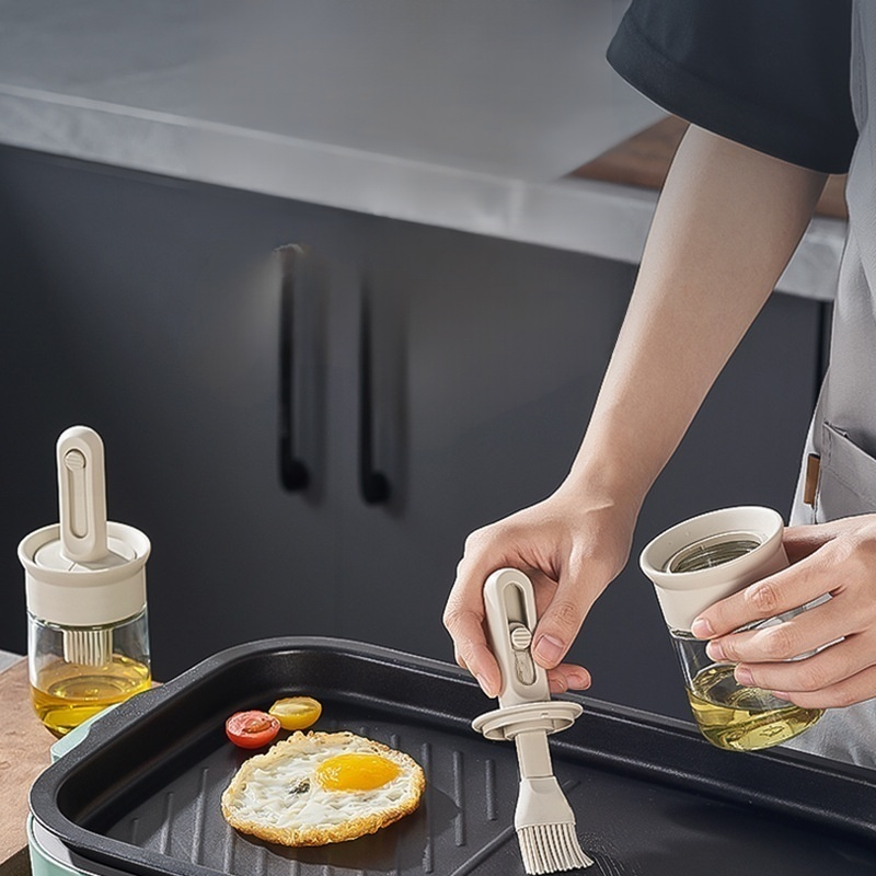 Kitchen glass oil pot can be extended and retracted