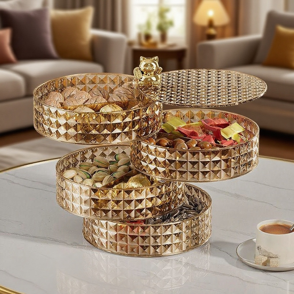 現代客廳果盤收納方案