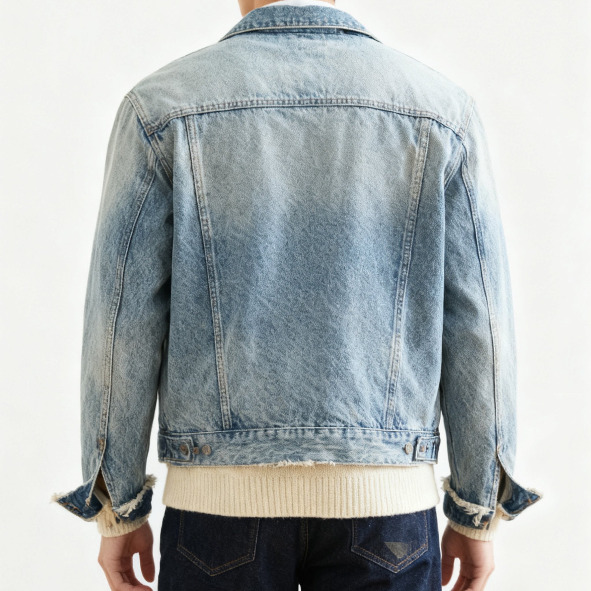 트렌디한 남성 청자켓 착용 이미지