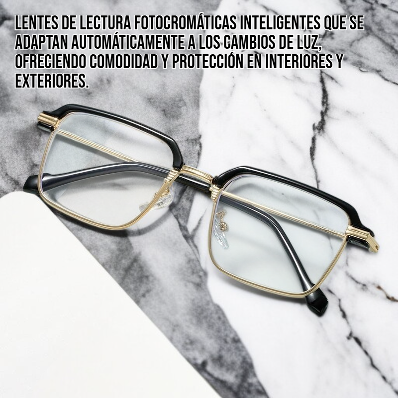 Gafas de lectura fotocromáticas inteligentes, con protección UV y bloqueo de luz azul