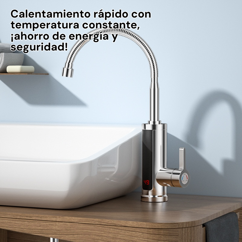 Grifo mezclador de agua caliente y fría con calentamiento rápido y ahorro del 50% en invierno
