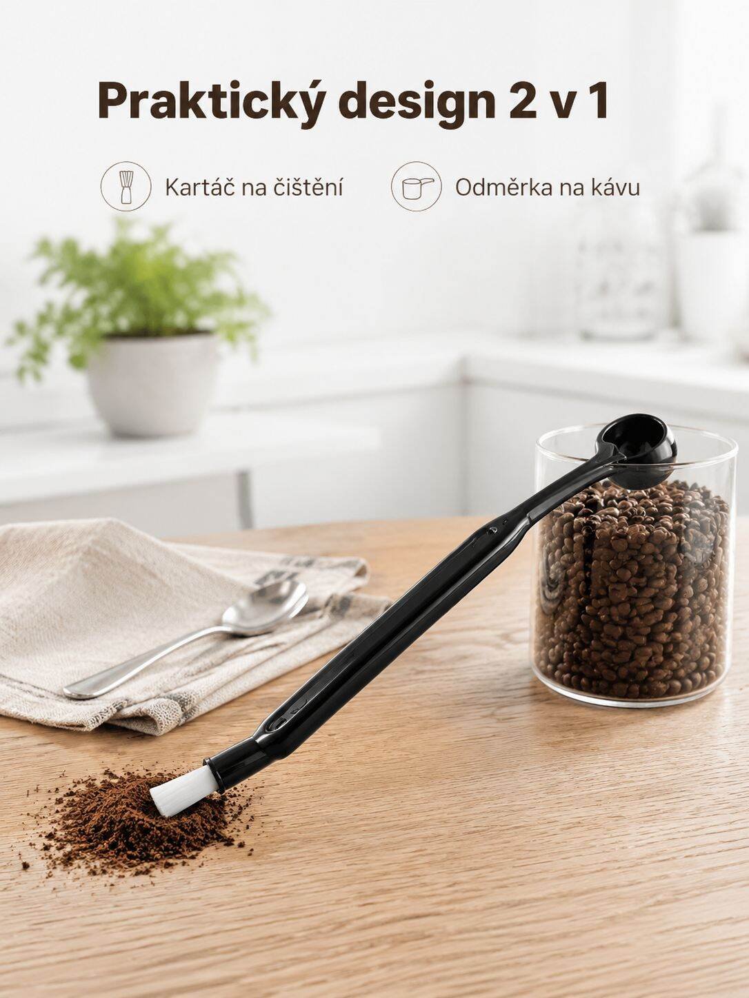Sada 6 kartáčů na čištění kávovaru a mytí šálků