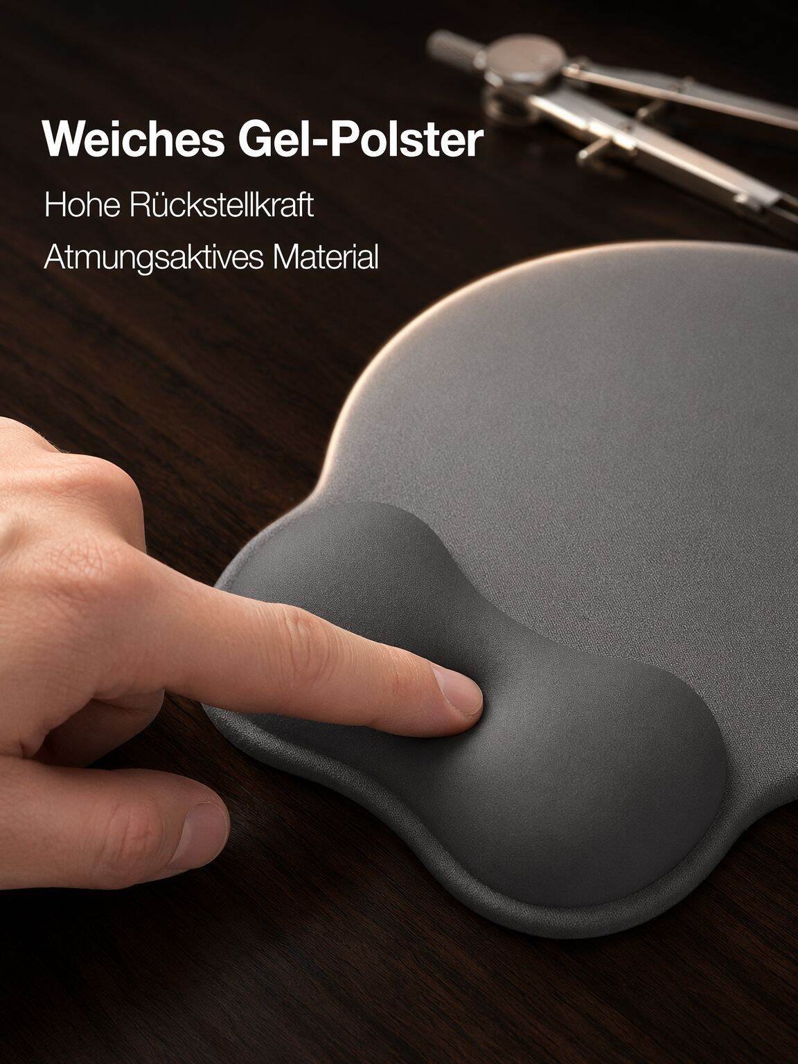 Ergonomisches Mauspad mit Handgelenkauflage