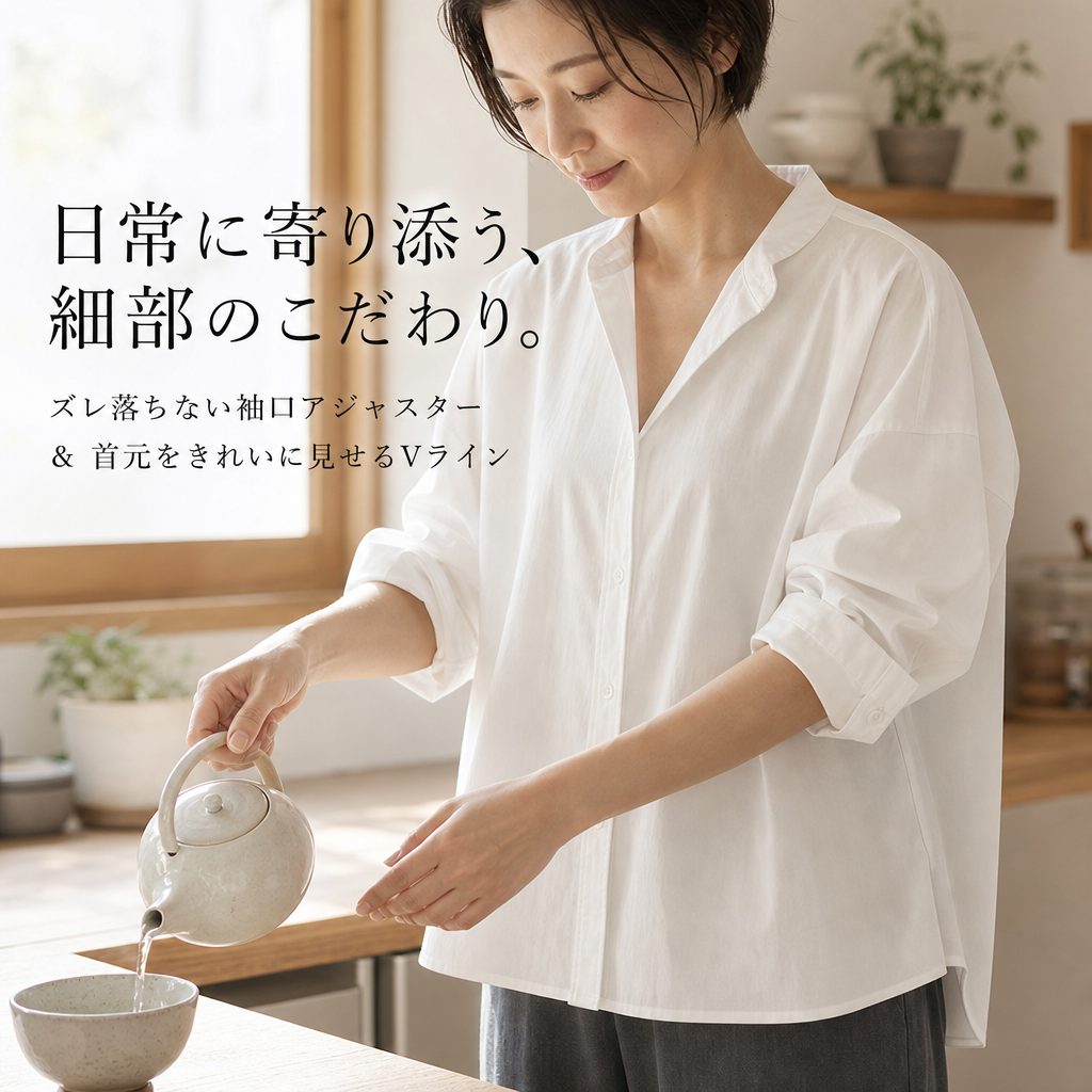 日本風バットスリーブゆったりシャツレディースシャツ