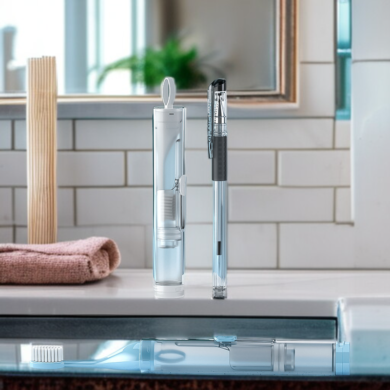 Compact All-in-One Travel Toothbrush Kit