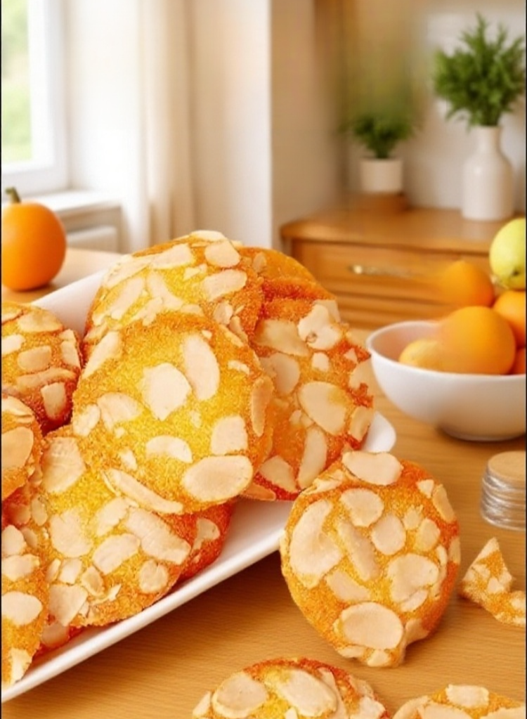 바삭한 식감의 아몬드 대추 얌 비스킷