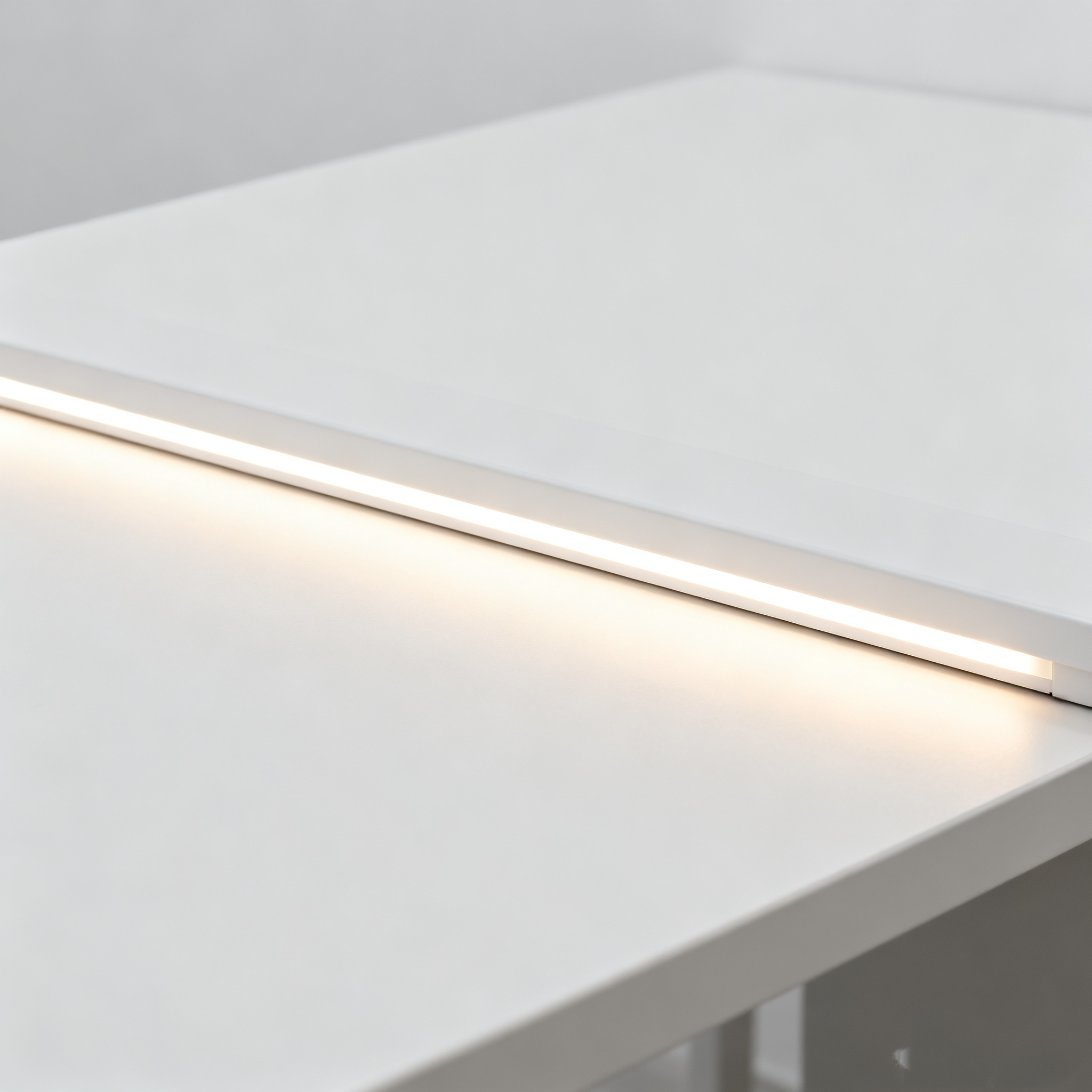 Detalle de los colores vibrantes de la tira de luces LED protectora para la vista