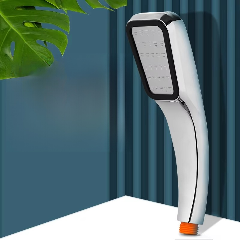 Handbrause mit 300 Düsen, Edelstahl Sprühkopf, 150g, Schwarz Matt