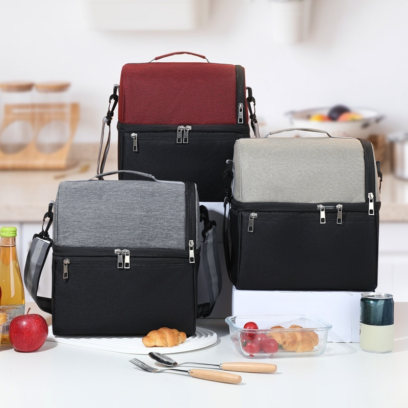 Sac à déjeuner bicolore