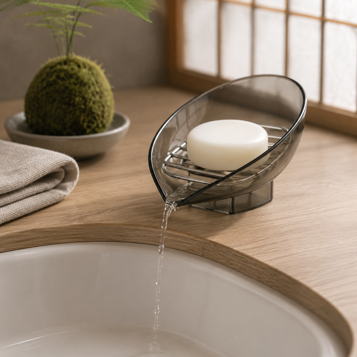 家庭用高級水切り付きソープディッシュ