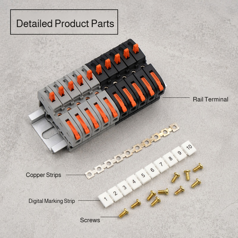 Push-in Connector DIN Rail Modular Terminal Block