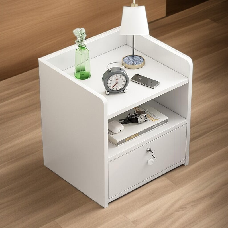 Table de chevet de rangement simple, petite étagère de chevet, armoire de rangement de chevet