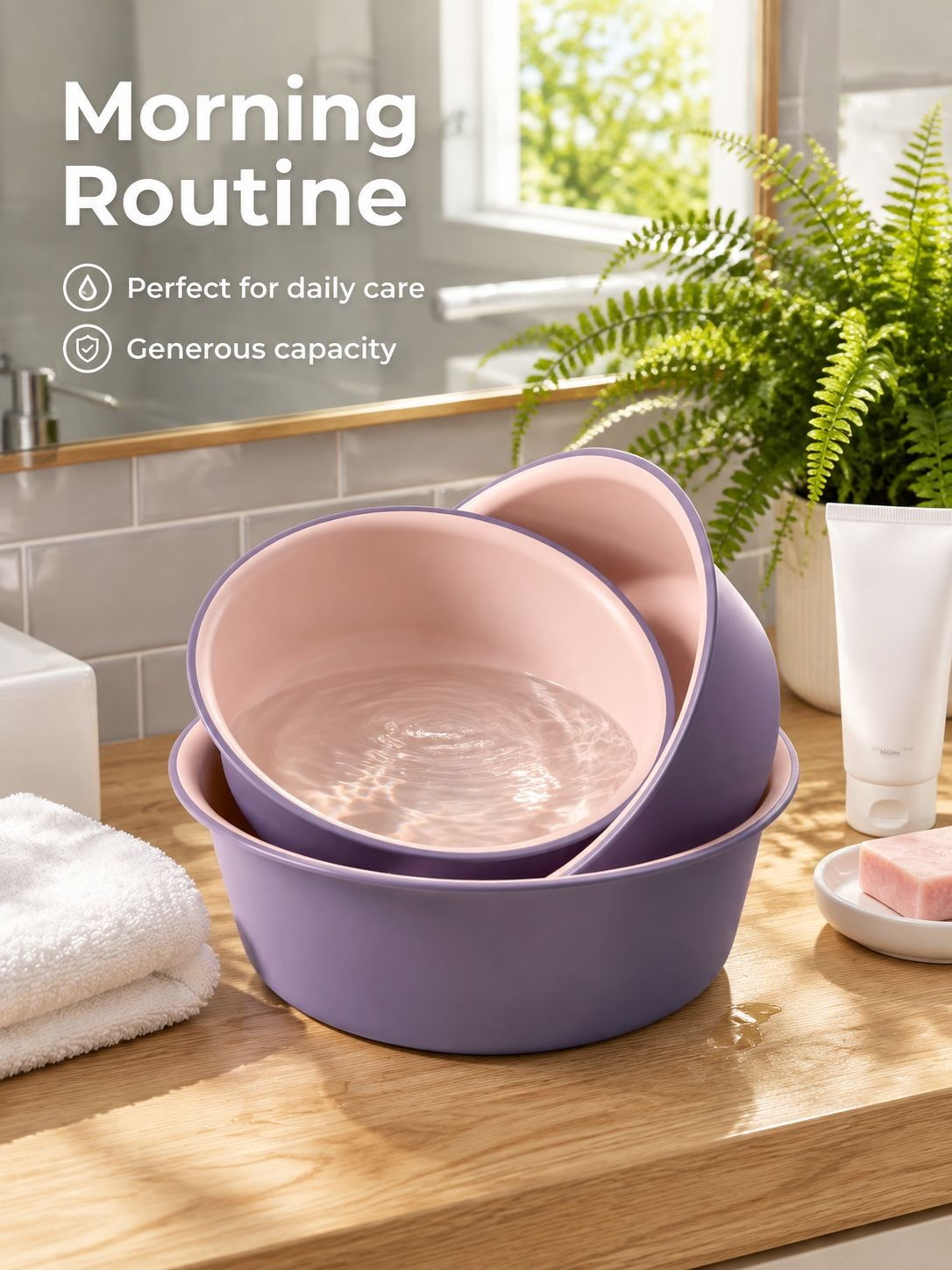Durable Large Face Basin showcasing its deep bowl design