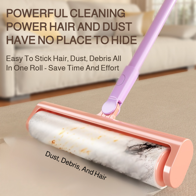 Brosse à Peluches Télescopique Allongée pour la Maison, Attrape Cheveux et Poussière