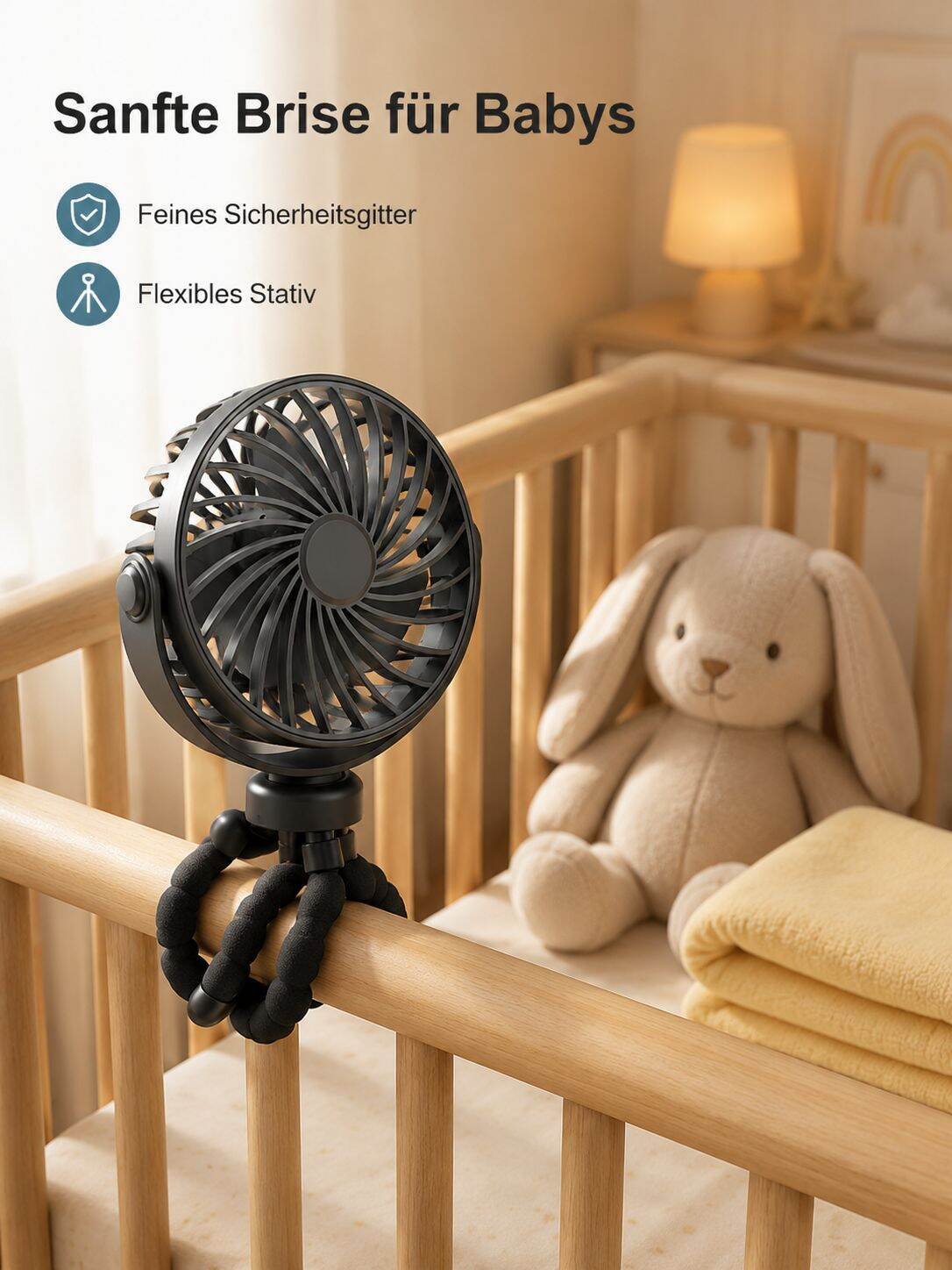 Oktopus Mini-Ventilator Tragbarer Hand- und Tischventilator