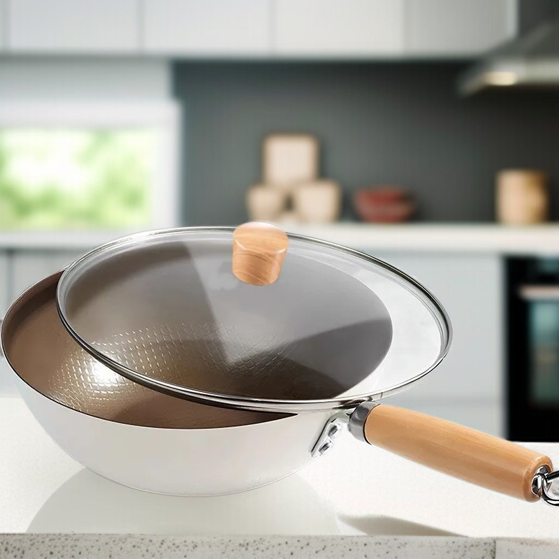 세라믹 논스틱 미니 웍 가정용 무코팅 세라믹 내마모성