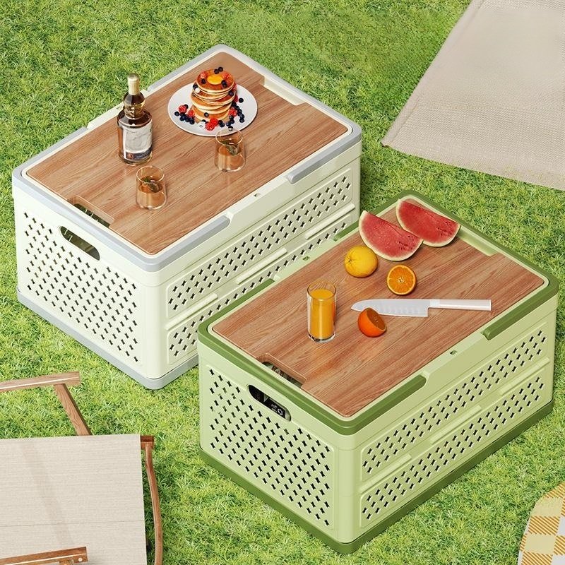 Multifunctional Outdoor Foldable Storage Basket Large Capacity Tote Picnic Box