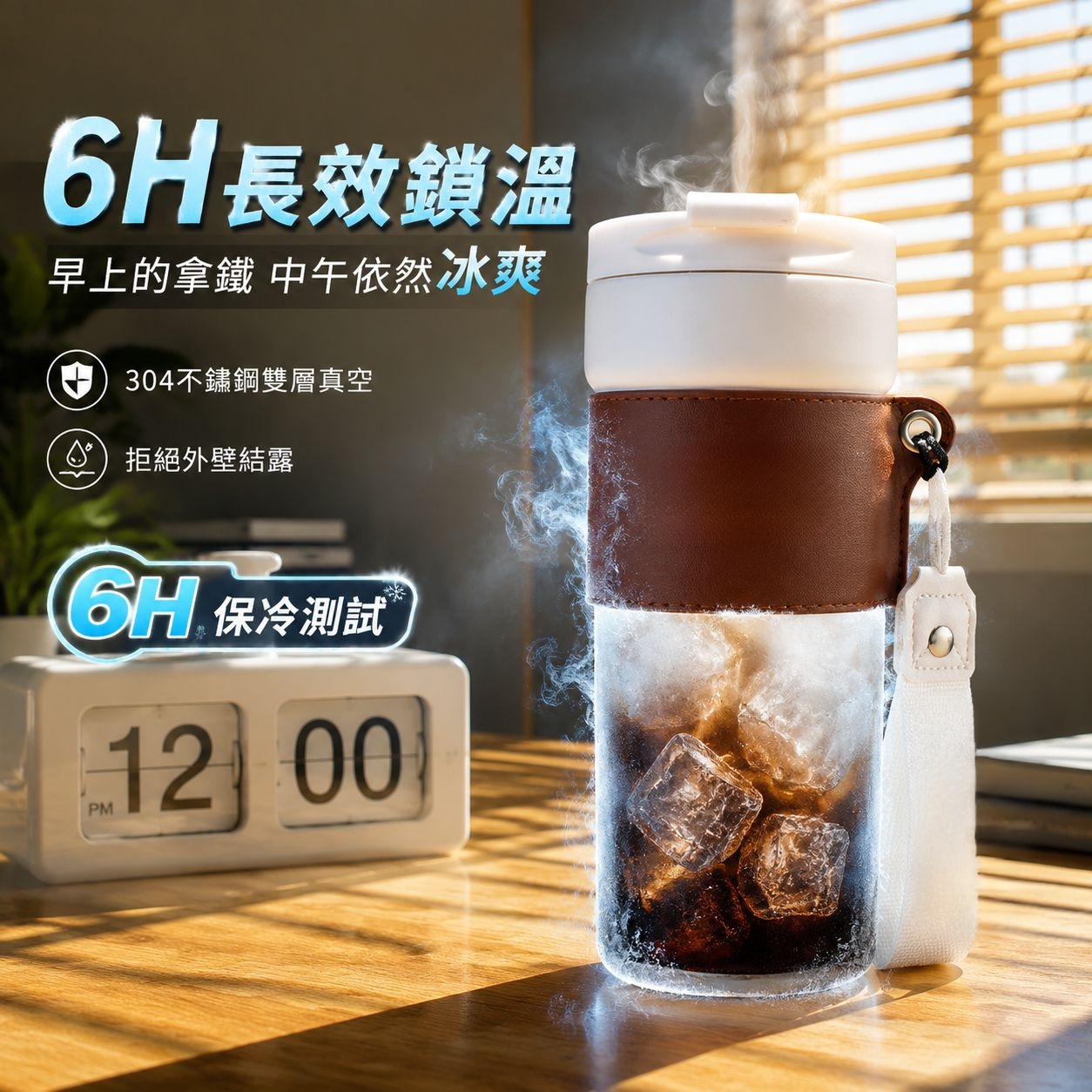 時尚便攜保溫杯，適合男士女士，冷熱皆宜