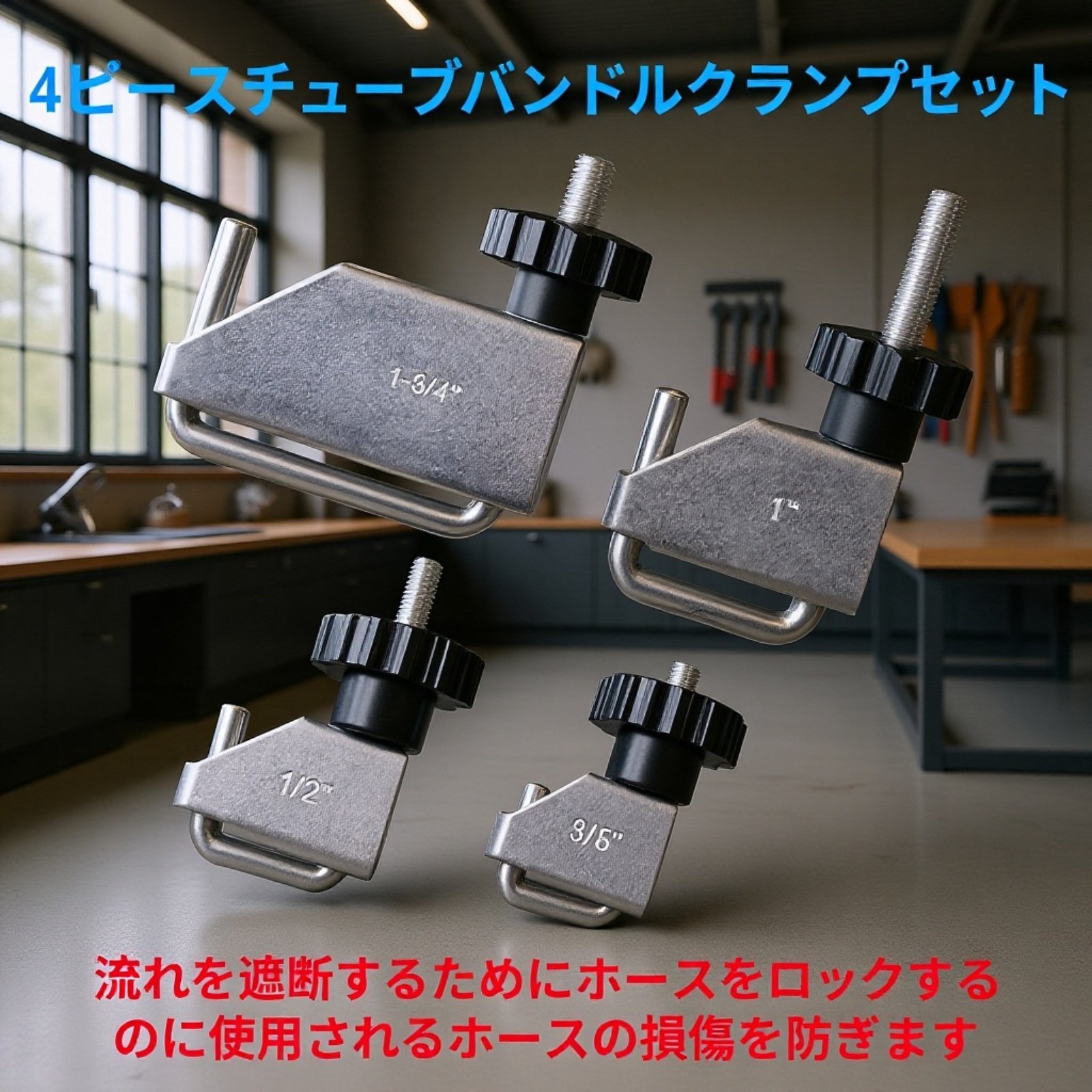 自動車ホース交換作業シーン