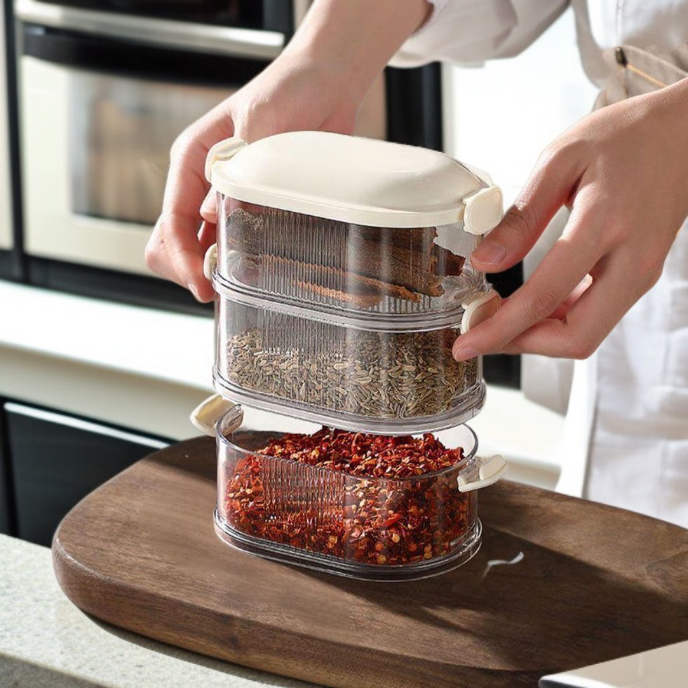 กล่องใส่เครื่องปรุงพริกหอมและเครื่องเทศสำหรับครัวเรือนระดับพรีเมียม