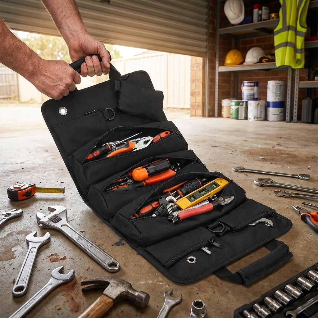多機能ハンドヘルドロール式ハードウェアツール収納バッグ