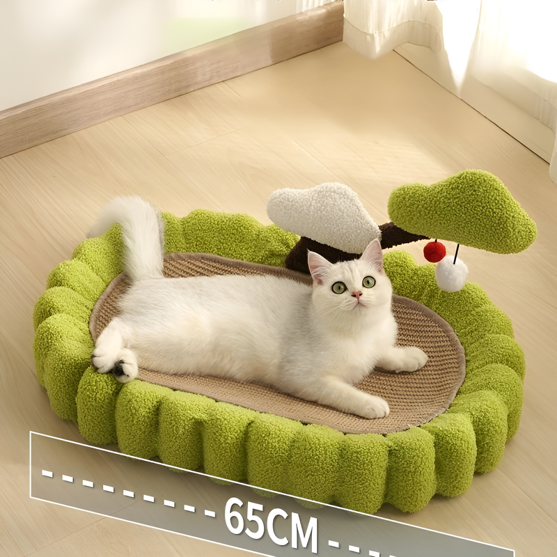 Luxuriöser Katzenkratzbaum mit Katzenbett