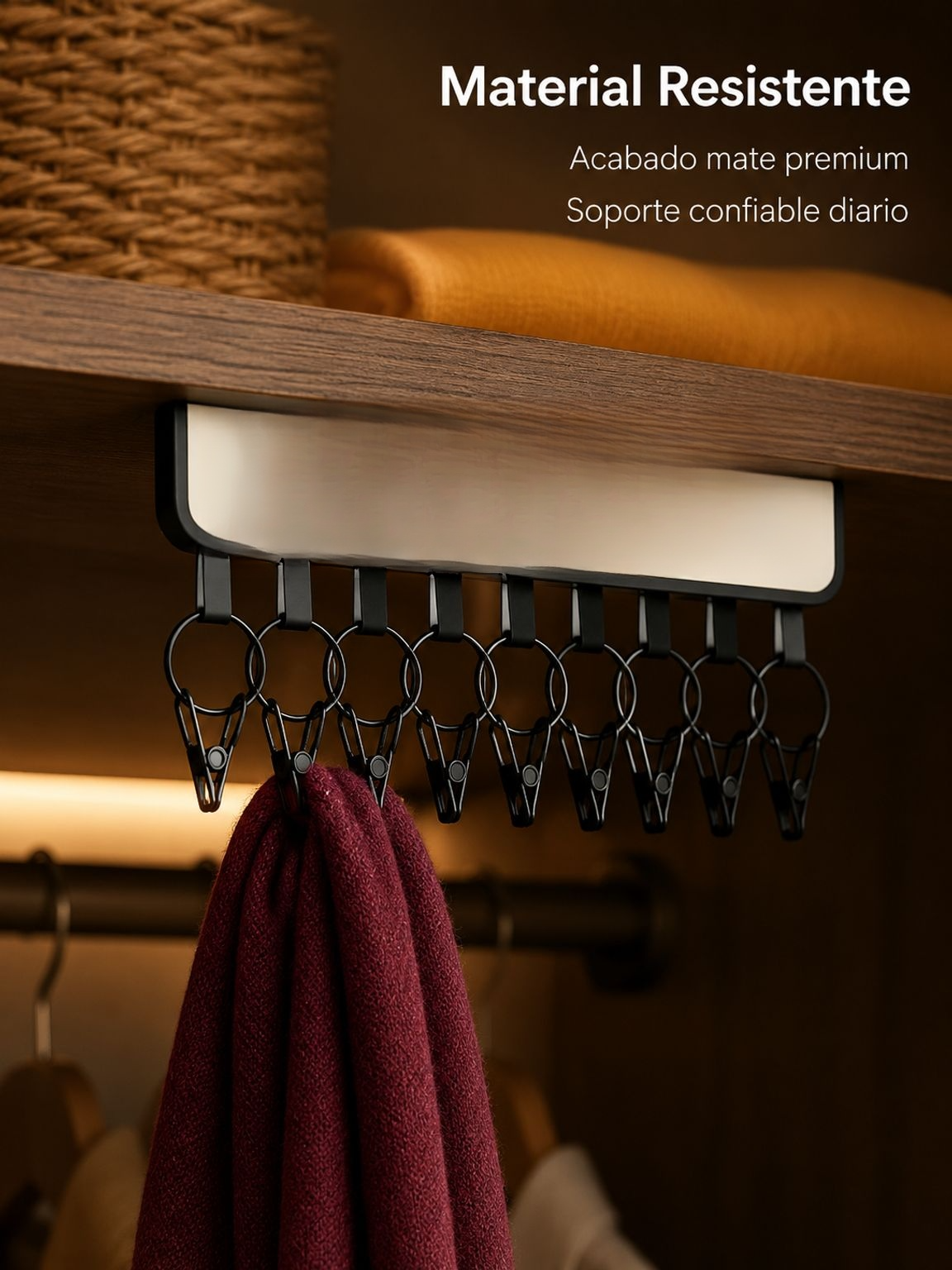 Tendedero para ropa fácil de instalar sin taladro