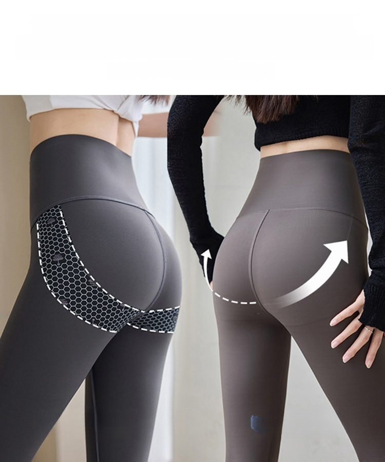 가을 겨울용 뒤 기모 요가 팬츠