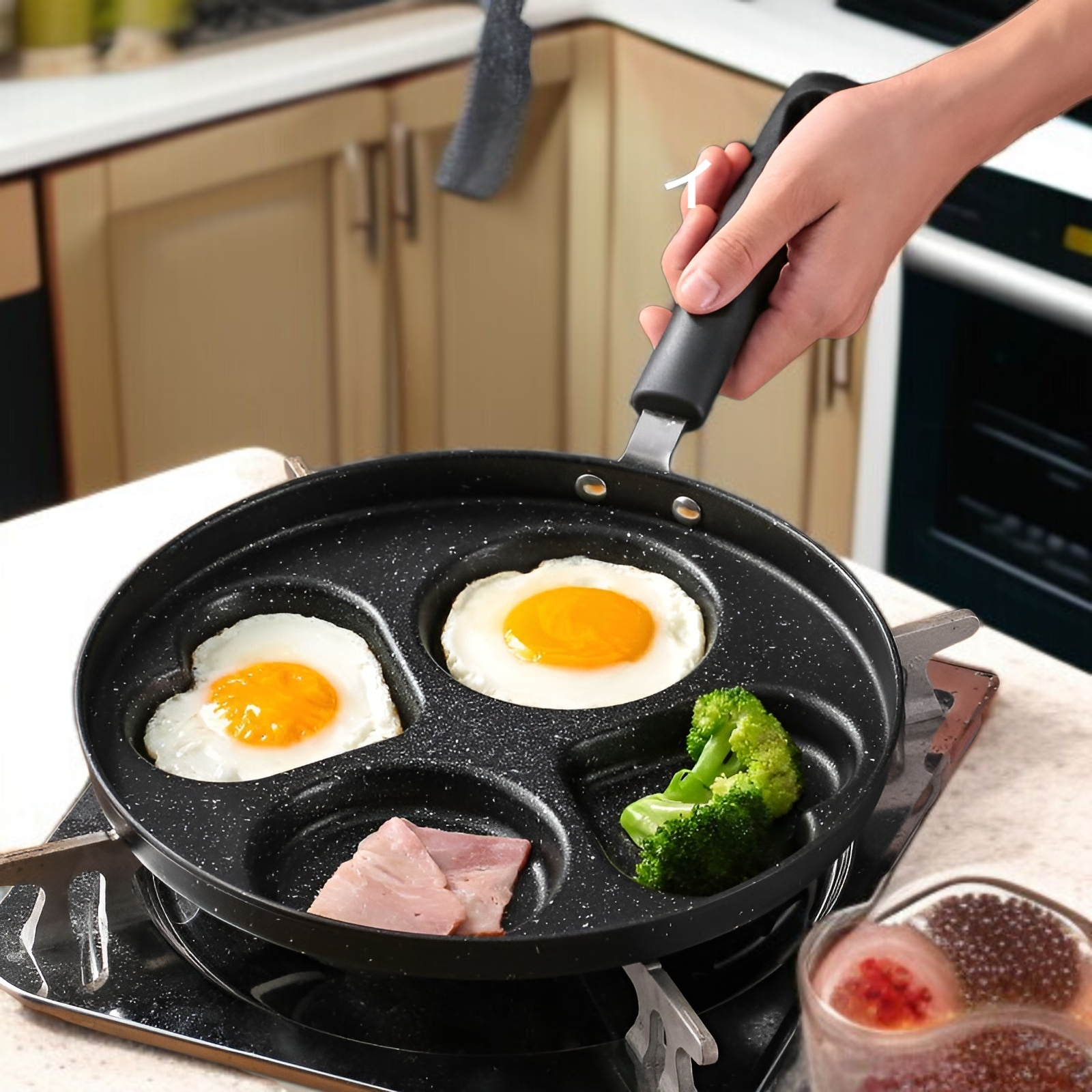 オムレツパンで作った卵ハンバーガー