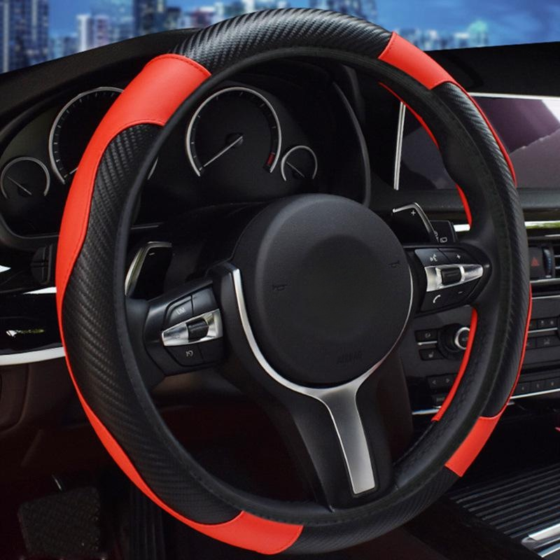 Universal Four-Season Leather Steering Wheel Cover without Inner Ring