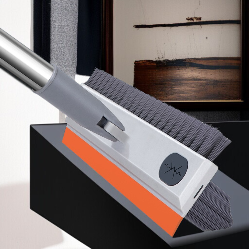 가정용 스테인리스 신축 진드기 제거 바닥 브러시 3인 1 욕실 와이퍼 빗자루 화장실 신축 바닥 브러시