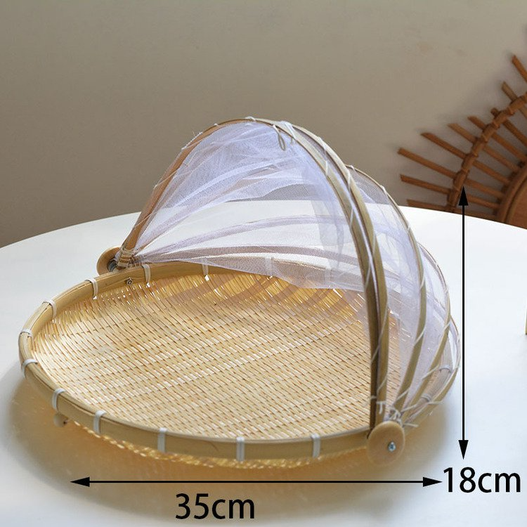 メッシュ付き竹かご
