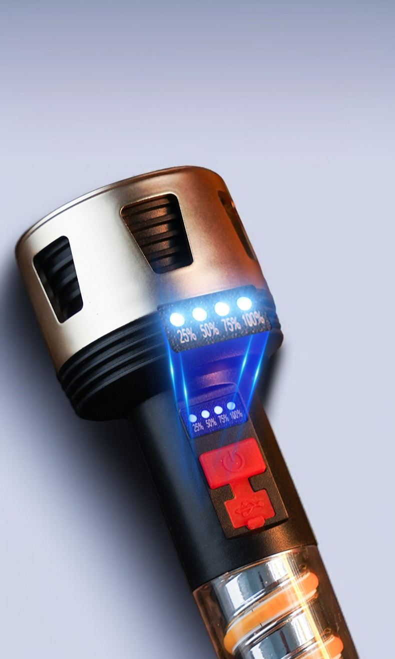 Taschenlampe mit doppelter Lichtquelle in Aktion